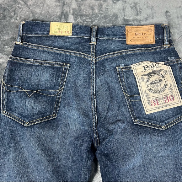 NWT Polo Ralph Lauren 31X30 Hampton Straight Blue Jeans Medium Wash Cotton Blend - Picture 4 of 15